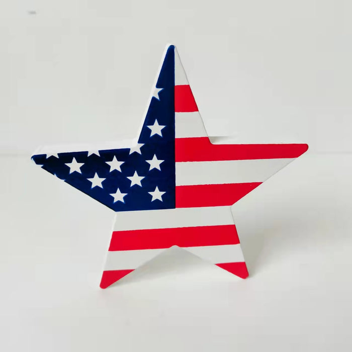 Wholesale Ornament, wooden crafts, National Day flag, festive atmosphere, decoration props, wholesale in stock