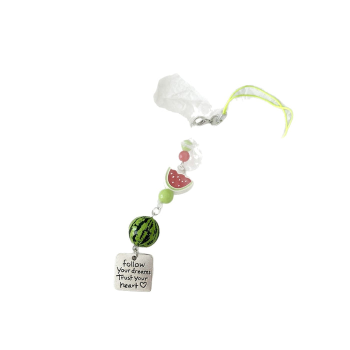 Wholesale watermelon wind chime key chain camera chain pendant gift mobile phone chain