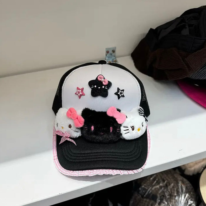 Wholesale Cute Cat Bow Cap Children Small Breathable Baseball Cap