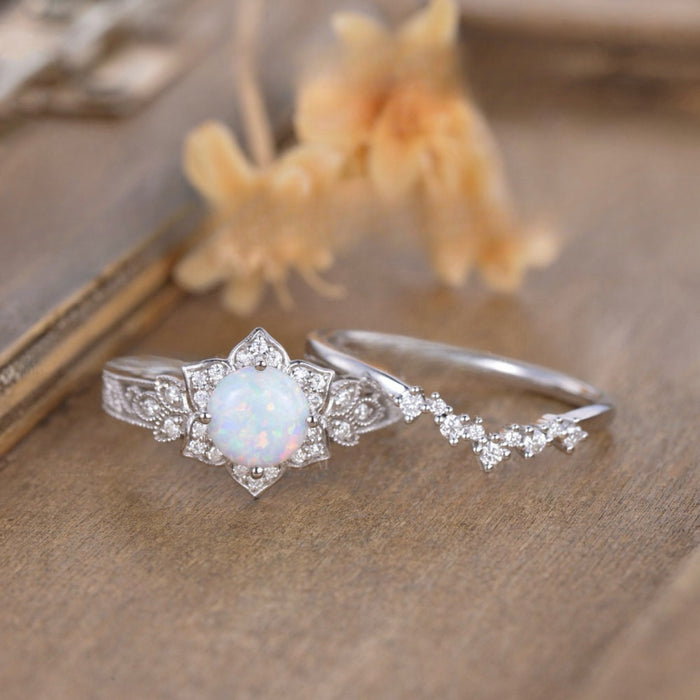 Wholesale Natural Opal Ring Fashion Niche Exquisite Design