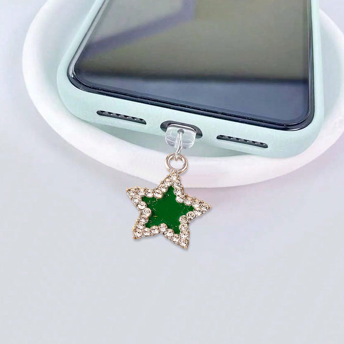 Wholesale Diamond-encrusted five-pointed star pendant Mobile Phone Stands