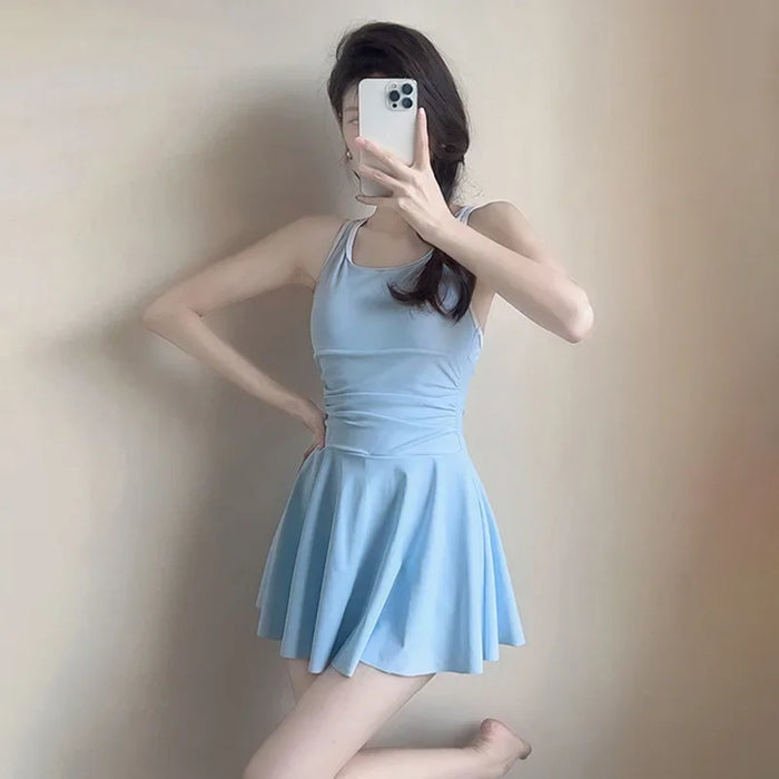 Wholesale Swimsuit one-piece flat skirt style swimming