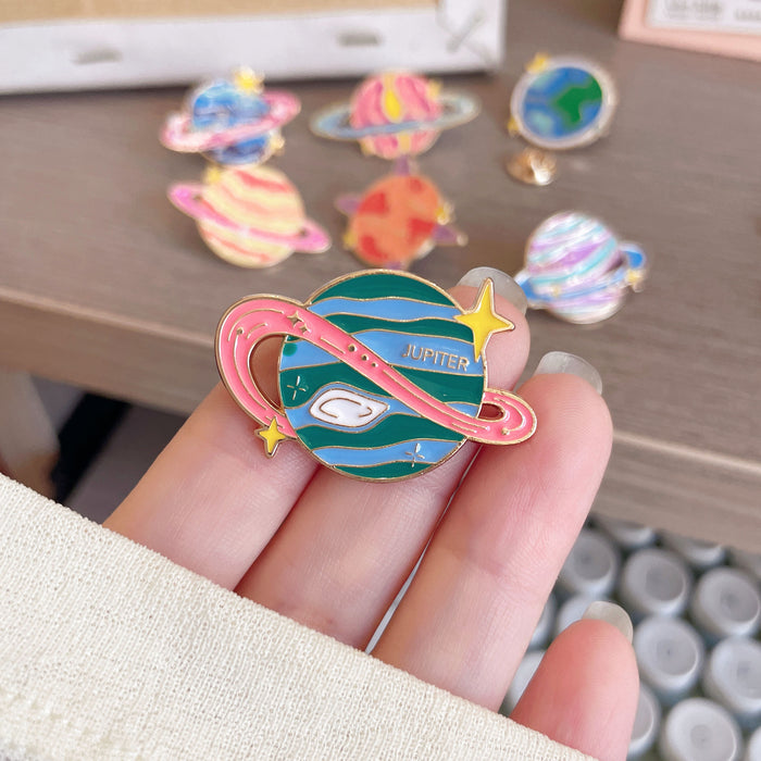 Wholesale Planet Series Eight Major Planets Metal Brooch