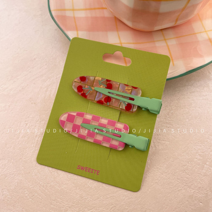 Wholesale 2 pack/set Fun fruit hairpin cute bangs side clip hair accessories