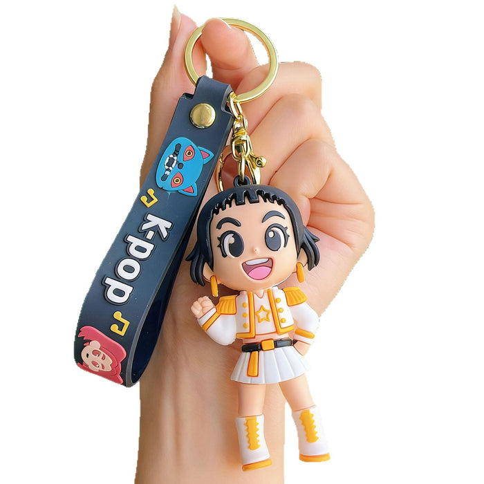 Wholesale KPOP Cute Cartoon Character Silicone Keychains