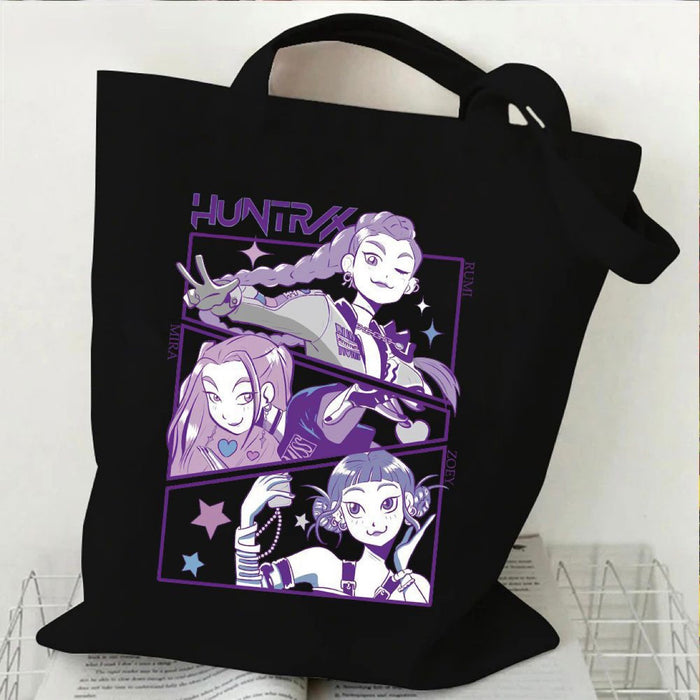 Wholesale 40cm* 34cm K-POP printed canvas large capacity handbags
