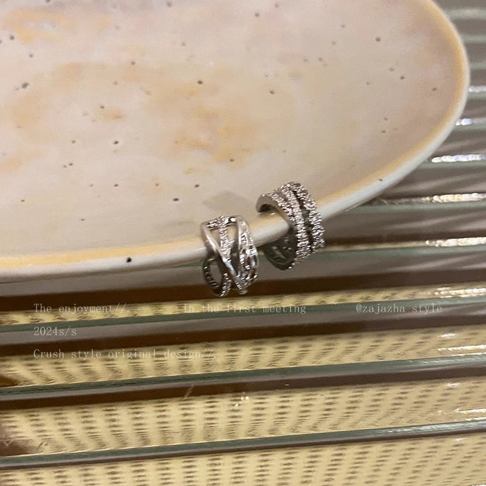 Wholesale Zircon ear bone clip without piercing and cool style ear jewelry