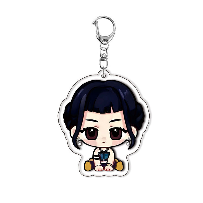 Wholesale Double-sided acrylic keychain with interlayer design  anime character backpack accessory