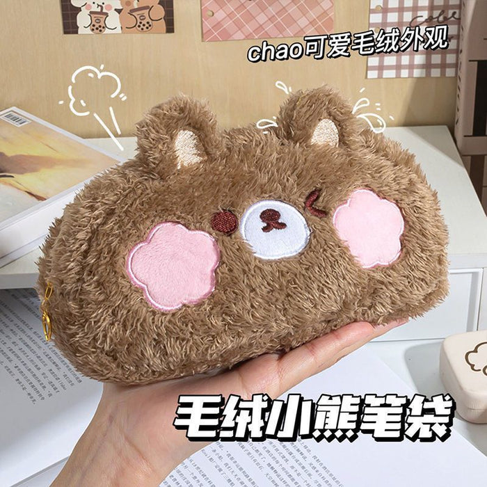 Wholesale Cotton Plush Pencil Case Pink Bunny Cute Student