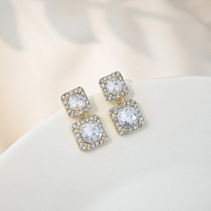 Wholesale Silver Butterfly Tassel Earrings High-end Earrings Elegant Diamond Pearl Long Earrings