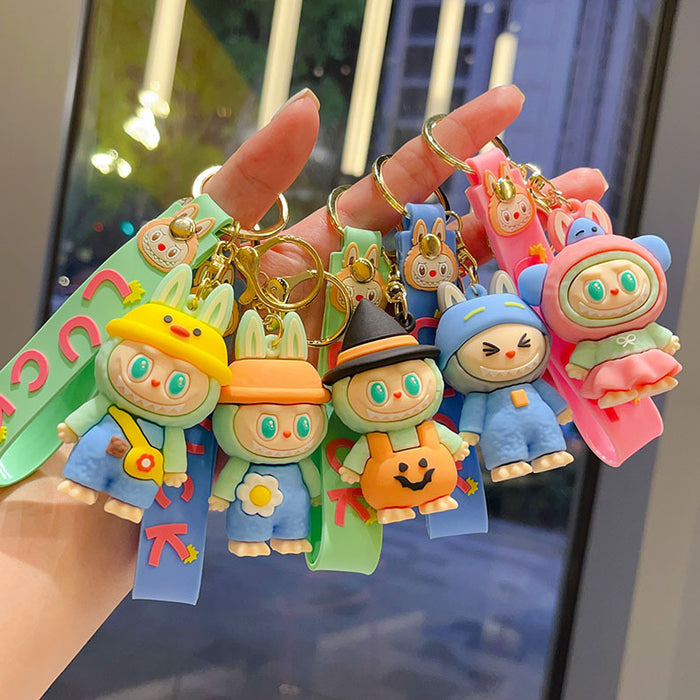 Wholesale Cross-dressing doll cartoon keychain cute couple school bag pendant car keychain claw machine small gift