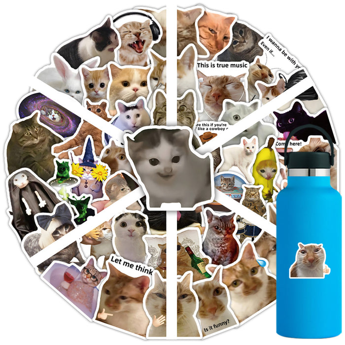 Wholesale 56 pieces cartoon cat terrier collection stickers