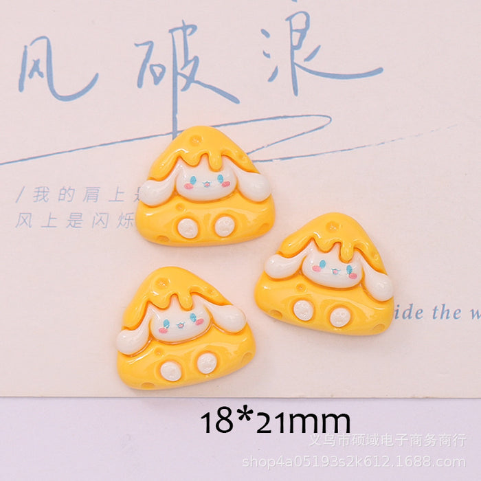 Wholesale Cartoon Puppy Cheese Cake  Cream Gel Hair Accessories Water Cup Sticker Resin Jewelry Accessories