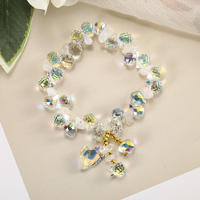 Wholesale Minimalist Heart Crystal Bracelet Jewelry Gift Boutique