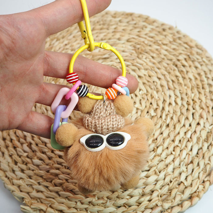 Wholesale Handcrafted DIY plush ball toy pendant for keychains