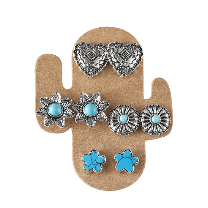 Wholesale 2pcs vintage multi-style suit earrings