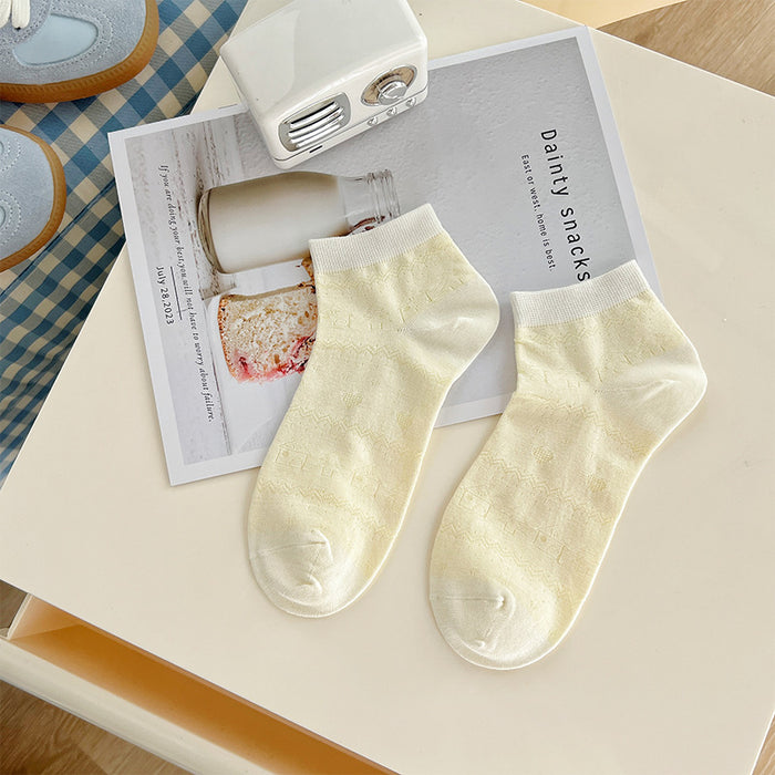 Wholesale Retro floral fashionable combed cotton short socks