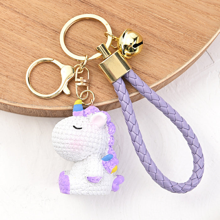 Wholesale Resin keychain creative cute bag pendant exquisite car keychain accessories