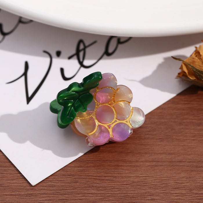 Wholesale Chic Little Green Acetate Claw Clip Creative Fruit Hair Accessory