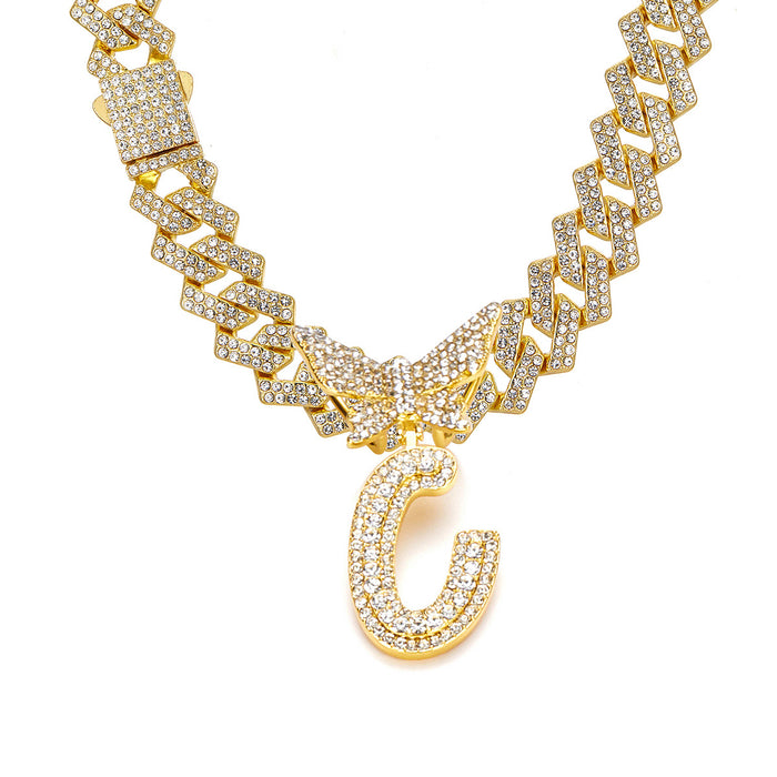 Wholesale Alloy rhinestone pendant necklace