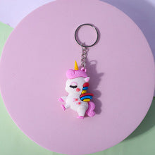 Wholesale Cartoon Cute Rainbow Pony Plush Keychain