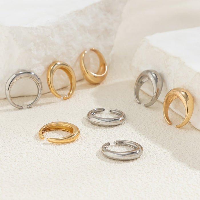 Wholesale  smooth ring 8 pieces suit  open ring women