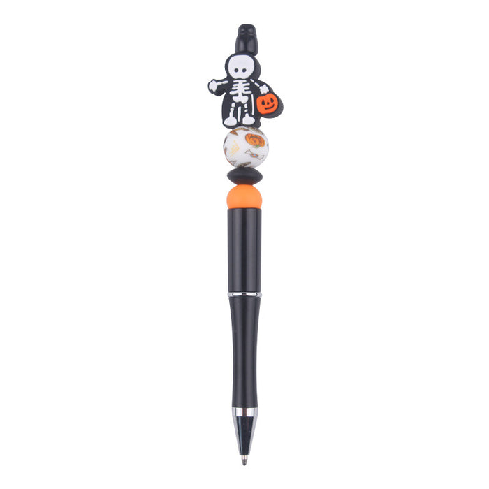 Wholesale Halloween Cartoon Silicone Plastic Bead Pen JDC-PN-GuangTian007