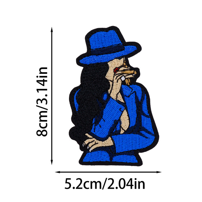 Wholesale Black Girl Embroidered Cloth DIY Patches