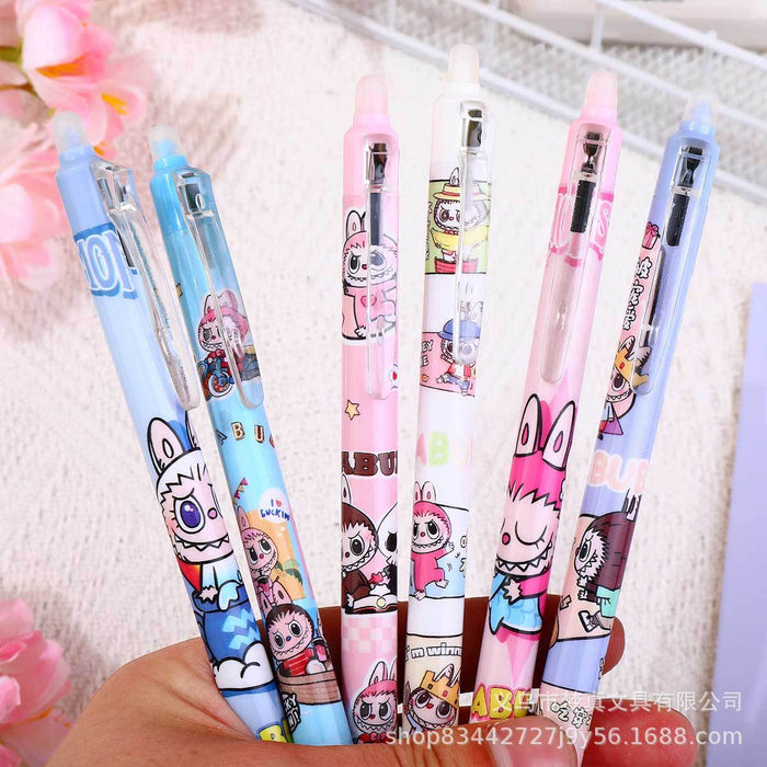Wholesale Push-to-erasable pen crystal blue quick-drying erasable gel pen cartoon cute heat-erasable pen