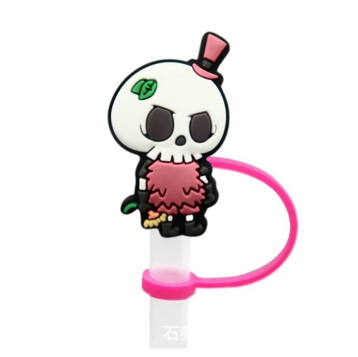 Wholesale 10pcs silicone suction pipe large diameter cartoon cute dust plug