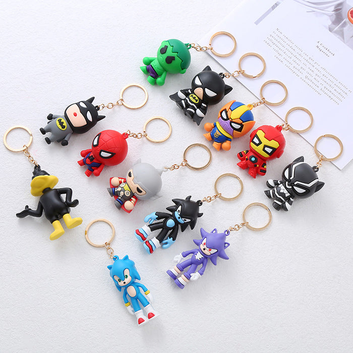 Wholesale Cute Cartoon Soft Rubber Doll Keychain JDC-KC-BoYue008