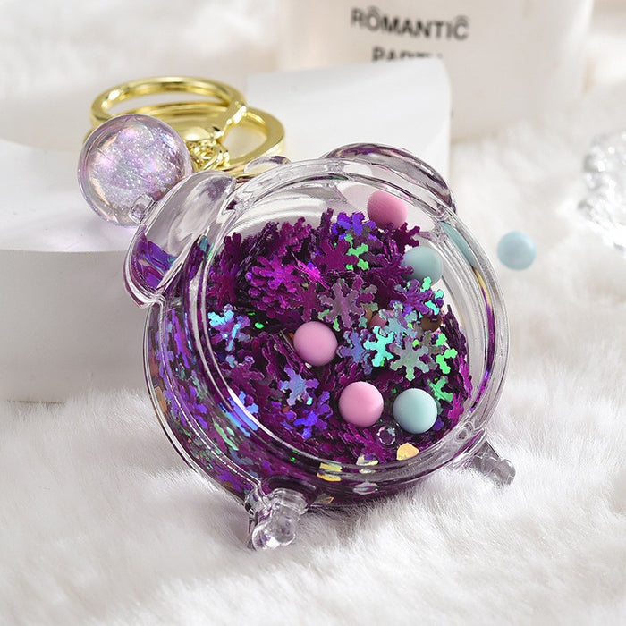 Wholesale Acrylic oil bottle candy Bean astronaut keychain