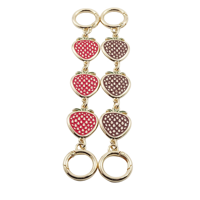 Wholesale Heart-shaped bag strap with extension chain Keychains