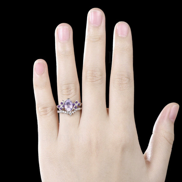 Wholesale Amethyst ring  zircon diamond ring