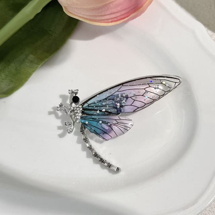 Wholesale Blue Dragonfly Brooch Vintage Animal Pin for Women Everyday Chic Accessory
