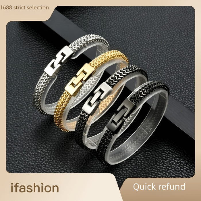 Wholesale Stainless steel bracelet, steel color titanium steel men's jewelry