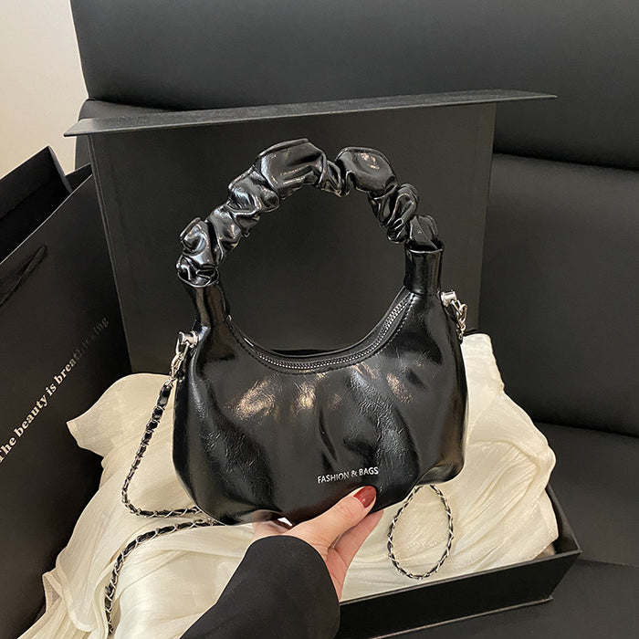 Wholesale Chain crossbody bag, new crossbody handle, fashionable and pleated