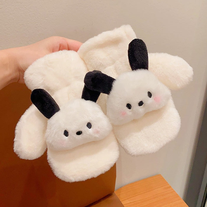 Wholesale children Cute plush cotton gloves