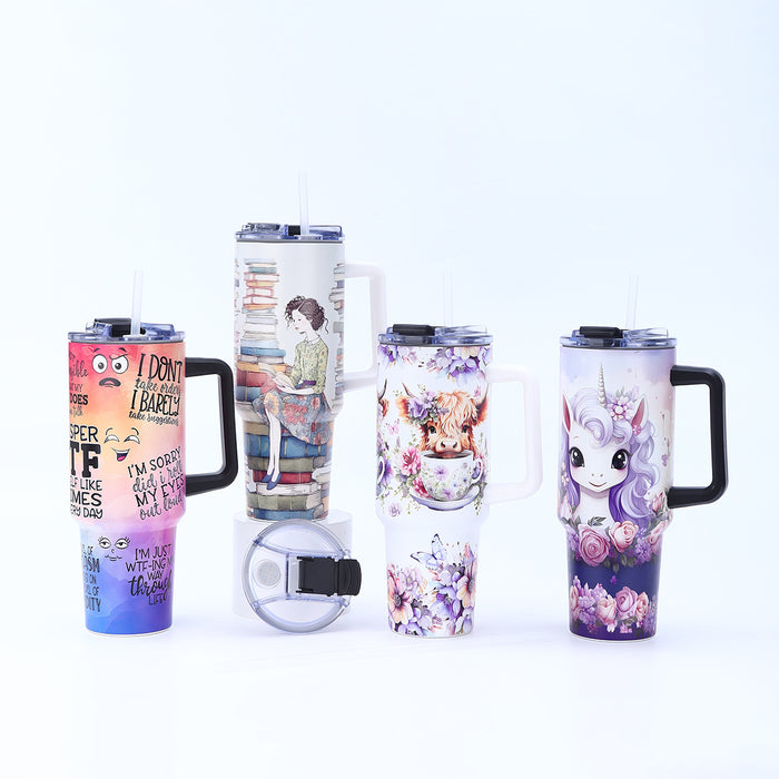 Wholesale Large Capacity Cartoon Ice Cup Stainless Steel Outdoor 40oz Thermos Cup JDC-CUP-EnYu002