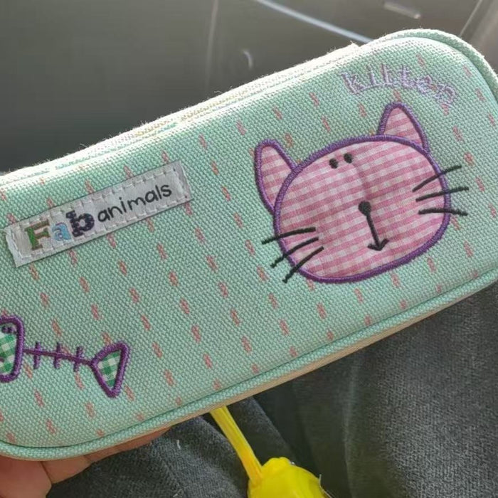 Wholesale Star Cat Large Capacity Pencil Bag