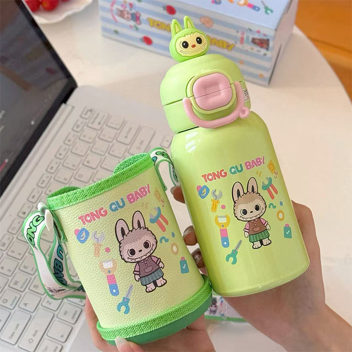 Wholesale Children' s thermos cup stainless steel double drinking pipette cup cute kindergarten baby special cup