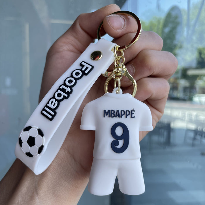 Wholesale Football jersey keychain, jersey backpack pendant, small gift