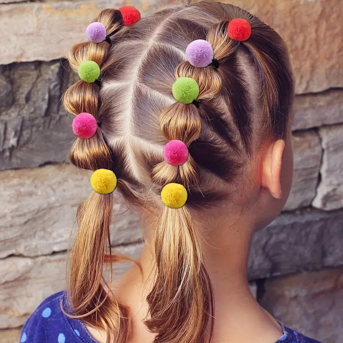 Wholesale Children's Cute Hair Ball Hair Ring Small Rubber Band JDC-HS-Zhenr003