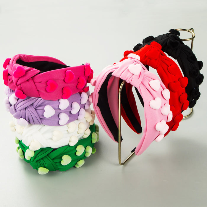 Wholesale Valentine' s Day heart-shaped decorative wide headband