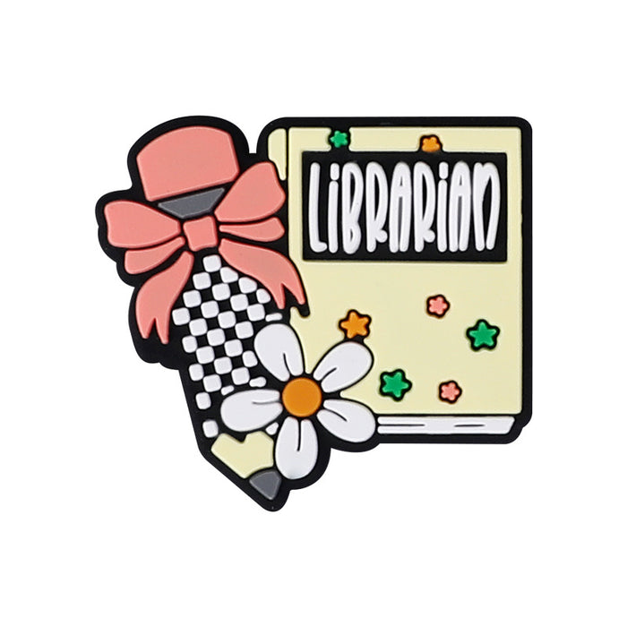 Wholesale 20pcs High color value cartoon letter silicone beads glitter loose beads diy mobile phone chain key chain material beaded pen jewelry