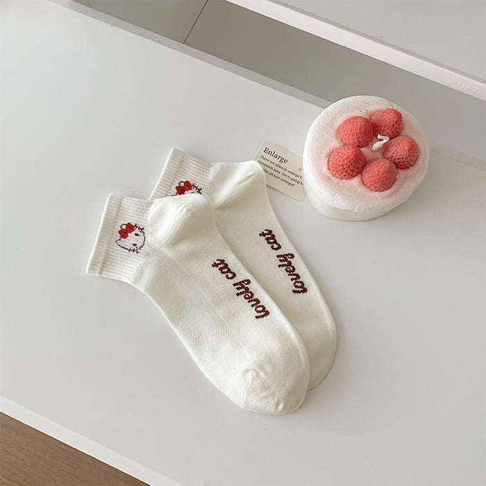 Wholesale Cute, sweet, fashionable boat socks, combed cotton short socks