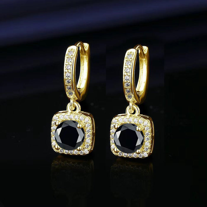 Wholesale  Princess Square Simulated Moissanite Stud Earrings Fashion Accessory Gift for Resale