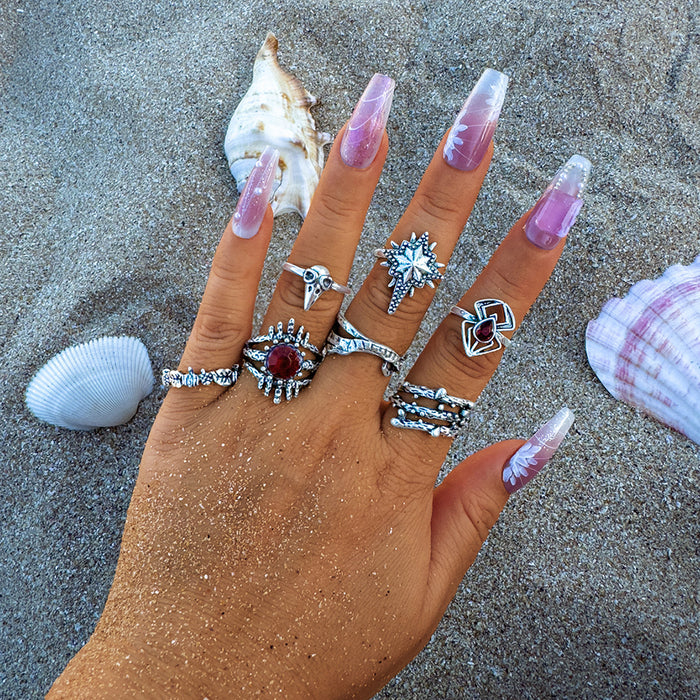 Wholesale Punk Style Skull Snake Ring Set Alloy Fashion Accessory MOQ≥2