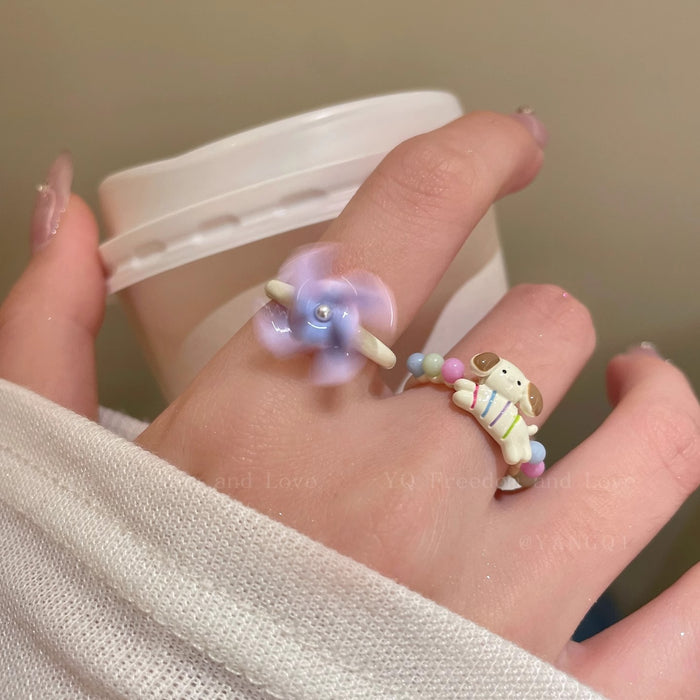 Wholesale Cartoon Cute 3D Finger Ring Versatile Fashion Open Ring