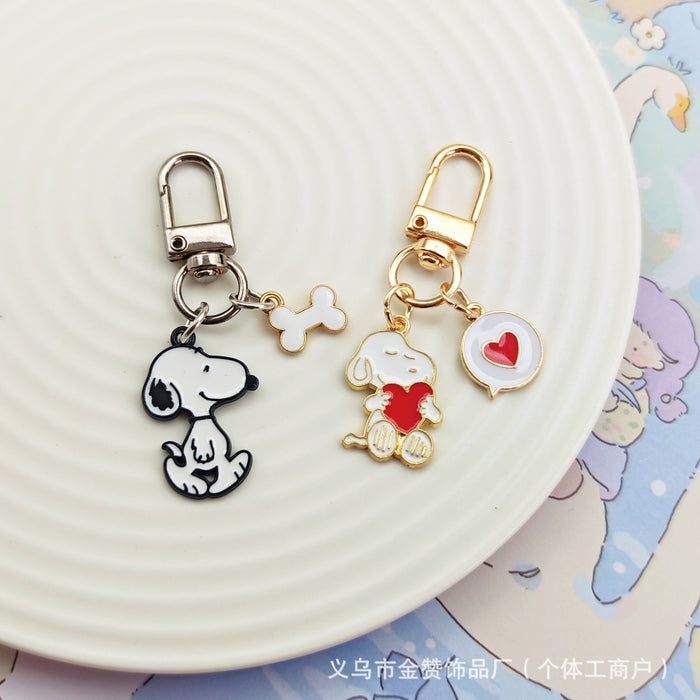 Wholesale Cute couple keychain cartoon pendant love earphone cover pendant small gift